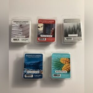 Lot of 5 Kringle and Country Candle Wax Melts Set